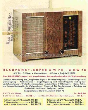 6GW78; Blaupunkt Ideal, (ID = 707617) Radio