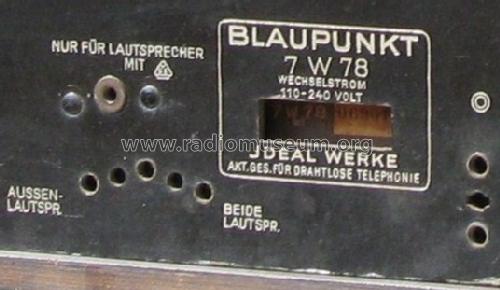 7W78; Blaupunkt Ideal, (ID = 1653946) Radio