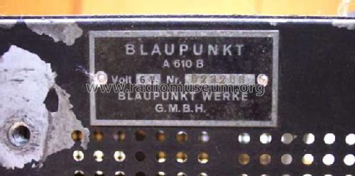 A610B; Blaupunkt Ideal, (ID = 906110) Car Radio
