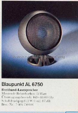 AL6750; Blaupunkt Ideal, (ID = 1942091) Speaker-P