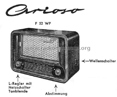 Arioso F52WP; Blaupunkt Ideal, (ID = 721000) Radio