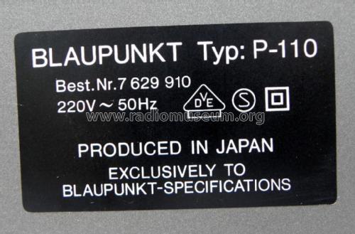 Automatic Belt Drive P-110 7.629.910; Blaupunkt Ideal, (ID = 2001831) Sonido-V