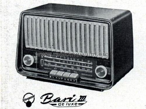 Bari 3 de luxe 2462; Blaupunkt Ideal, (ID = 293934) Radio