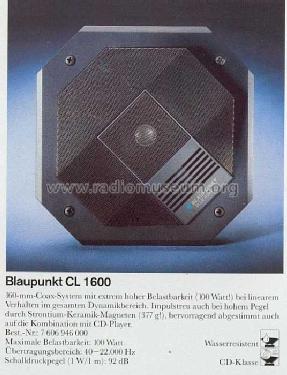 Blue Magic CL 1600; Blaupunkt Ideal, (ID = 1942482) Speaker-P