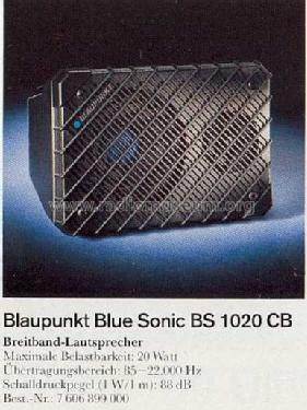 Blue Sonic-Line BS 1020 CB; Blaupunkt Ideal, (ID = 1942081) Speaker-P