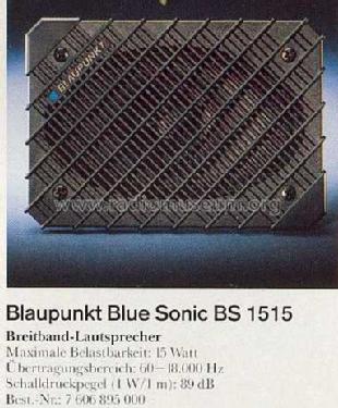 Blue Sonic-Line BS 1515; Blaupunkt Ideal, (ID = 1942080) Speaker-P