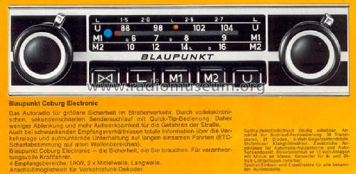 Coburg 7.631.730 ab 1000001; Blaupunkt Ideal, (ID = 762325) Car Radio