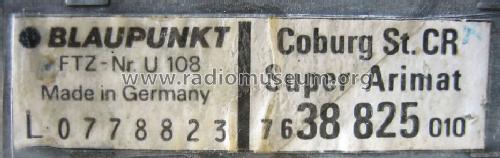 Coburg-Stereo CR Super-Arimat 7.638.825.010 /110; Blaupunkt Ideal, (ID = 634982) Car Radio