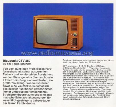 CTV250 7.660.210; Blaupunkt Ideal, (ID = 1608378) Television