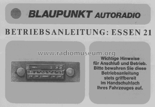 Essen 21 7.641.052.010; Blaupunkt Ideal, (ID = 1955363) Car Radio