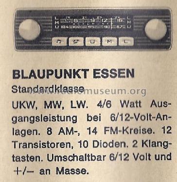 Essen ab W 1000001; Blaupunkt Ideal, (ID = 1396460) Car Radio