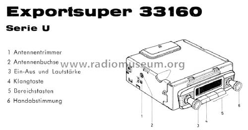 Exportsuper 33160 ab U 290001; Blaupunkt Ideal, (ID = 983722) Car Radio