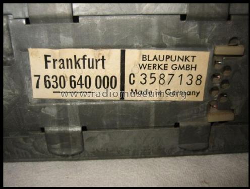 Frankfurt 7.630.640 ab 3272001; Blaupunkt Ideal, (ID = 970669) Autoradio