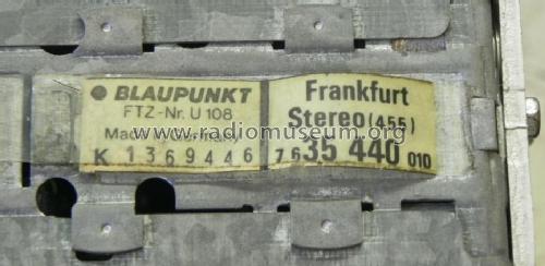 Frankfurt Stereo 7.635.440.010; Blaupunkt Ideal, (ID = 1069813) Car Radio