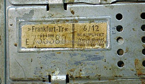 Frankfurt TR de luxe ab E 700001; Blaupunkt Ideal, (ID = 1370541) Car Radio