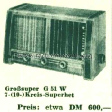 Großsuper G51W; Blaupunkt Ideal, (ID = 514481) Radio