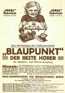 Grünkreuz Hörer ; Blaupunkt Ideal, (ID = 1102691) Speaker-P