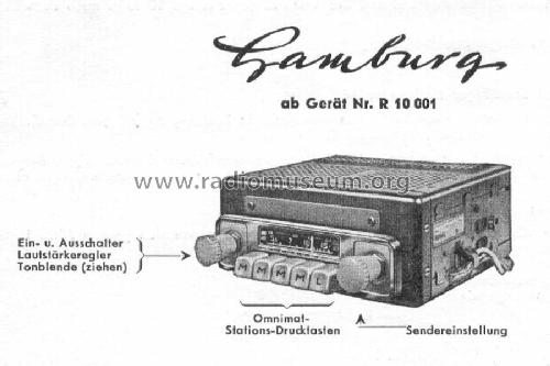 Hamburg ab R 10001; Blaupunkt Ideal, (ID = 98340) Car Radio