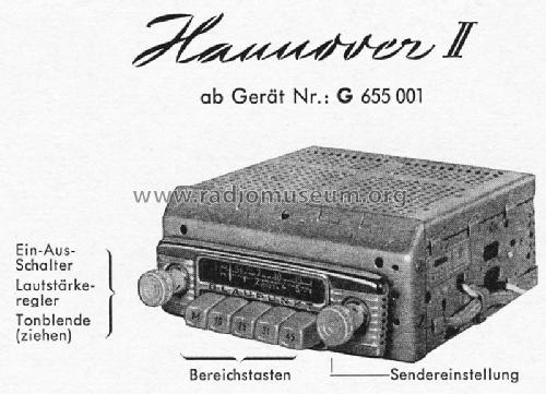 Hannover II ab G 655001; Blaupunkt Ideal, (ID = 689678) Car Radio
