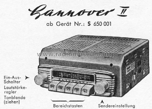 Hannover II ab S 650001; Blaupunkt Ideal, (ID = 692148) Car Radio