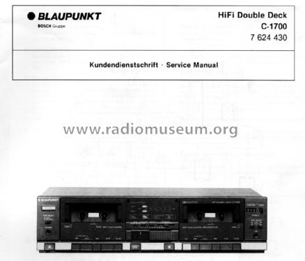 HiFi Double Deck C-1700 7 624 430; Blaupunkt Ideal, (ID = 1691785) Ton-Bild