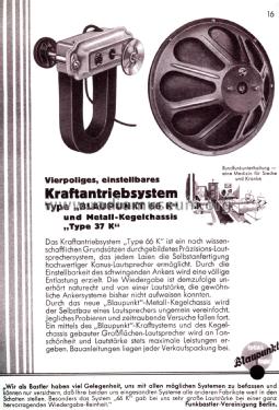 Kraft-Antriebssystem 66K; Blaupunkt Ideal, (ID = 1741717) Parlante