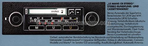 Le Mans CR Stereo 7.638.925.020; Blaupunkt Ideal, (ID = 1826416) Car Radio