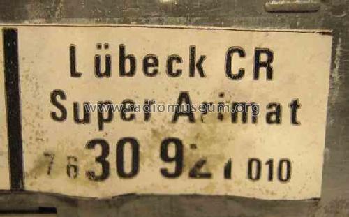 Lübeck CR Super Arimat 7.630.921.010; Blaupunkt Ideal, (ID = 538049) Car Radio