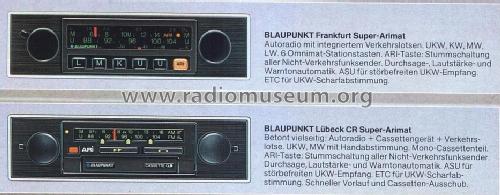 Lübeck CR Super Arimat 7.636.923.010; Blaupunkt Ideal, (ID = 1764015) Car Radio