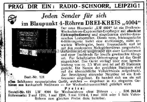LW4004; Blaupunkt Ideal, (ID = 1313797) Radio