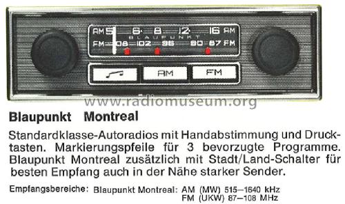 Montreal 7.638.040 ab Z 1050001; Blaupunkt Ideal, (ID = 989870) Car Radio