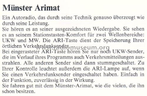 Münster Arimat 7.637.623.110; Blaupunkt Ideal, (ID = 1003981) Car Radio