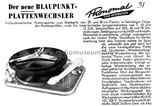 Phonomat 51; Blaupunkt Ideal, (ID = 1304799) R-Player