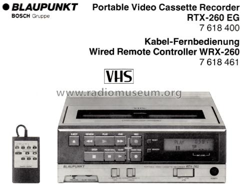 Portable Video Cassette Recorder RTX-260 EG / 7 618 400; Blaupunkt Ideal, (ID = 1960693) R-Player