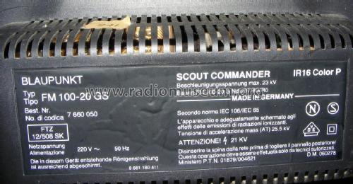 Scout Commander IR16 Color P - Memotronic FM 100-20 GS - Best. Nr. 7 660 050; Blaupunkt Ideal, (ID = 1735178) Television