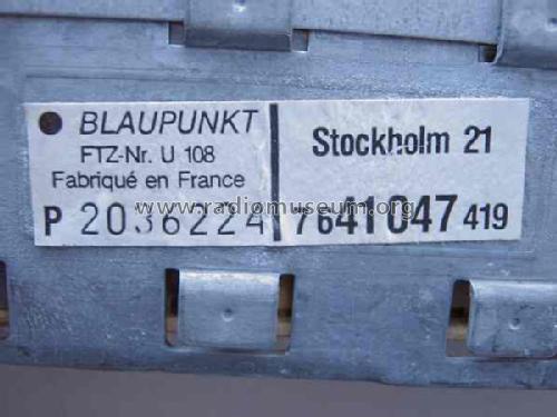 Stockholm 21 7.641.047; Blaupunkt Ideal, (ID = 762902) Car Radio