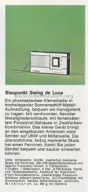 Swing de Luxe 7.659.130; Blaupunkt Ideal, (ID = 1608029) Radio