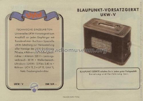 Ultrakurzwellen-Vorsatzsuper UKW-V; Blaupunkt Ideal, (ID = 379081) Radio