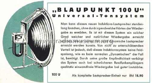 Universal-Tonsystem 100U; Blaupunkt Ideal, (ID = 508689) Altavoz-Au