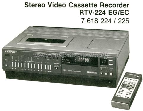 Video Cassette Recorder RTV-224 Stereo; Blaupunkt Ideal, (ID = 1596933) Ton-Bild