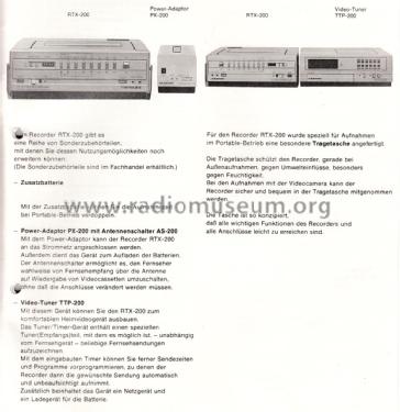 Portable Video Cassette Recorder RTX-200 / 7 618 022; Blaupunkt Ideal, (ID = 1959740) R-Player