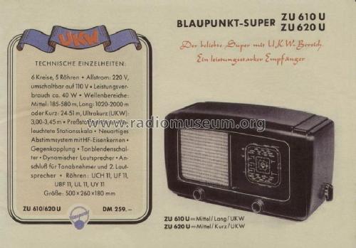 ZU610U; Blaupunkt Ideal, (ID = 379098) Radio