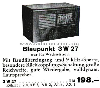 3W27; Blaupunkt Ideal, (ID = 2543398) Radio