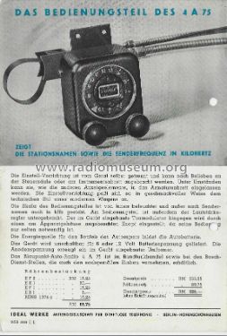 4A75; Blaupunkt Ideal, (ID = 3254496) Car Radio