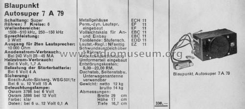 7A79; Blaupunkt Ideal, (ID = 2591985) Car Radio