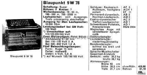 9W78; Blaupunkt Ideal, (ID = 2804068) Radio