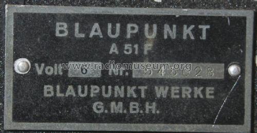 A51 F; Blaupunkt Ideal, (ID = 2716688) Car Radio