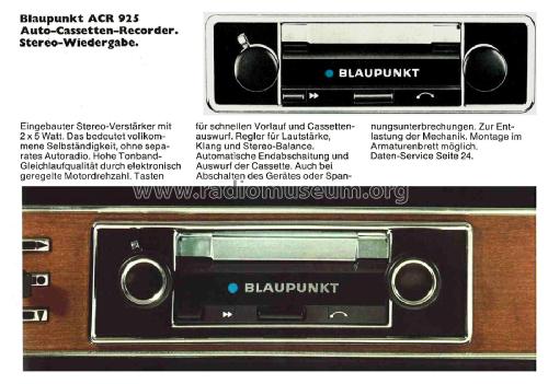 ACR 925 7.633.903; Blaupunkt Ideal, (ID = 2546277) R-Player