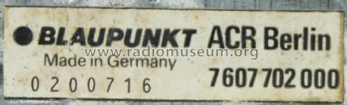 ACR Berlin 7.607.702; Blaupunkt Ideal, (ID = 2719853) Enrég.-R