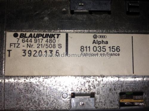 Audi Alpha 7.644.917.480 Audi-Nr. 811 035 156; Blaupunkt Ideal, (ID = 2384835) Car Radio